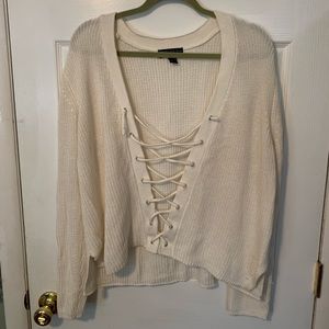 Tie-front Sweater